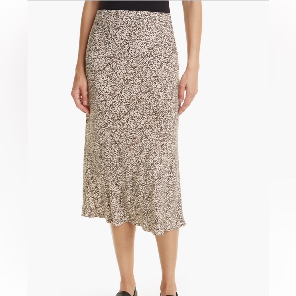 NWOT Jenni Kayne Animal Print Satin Slip Skirt